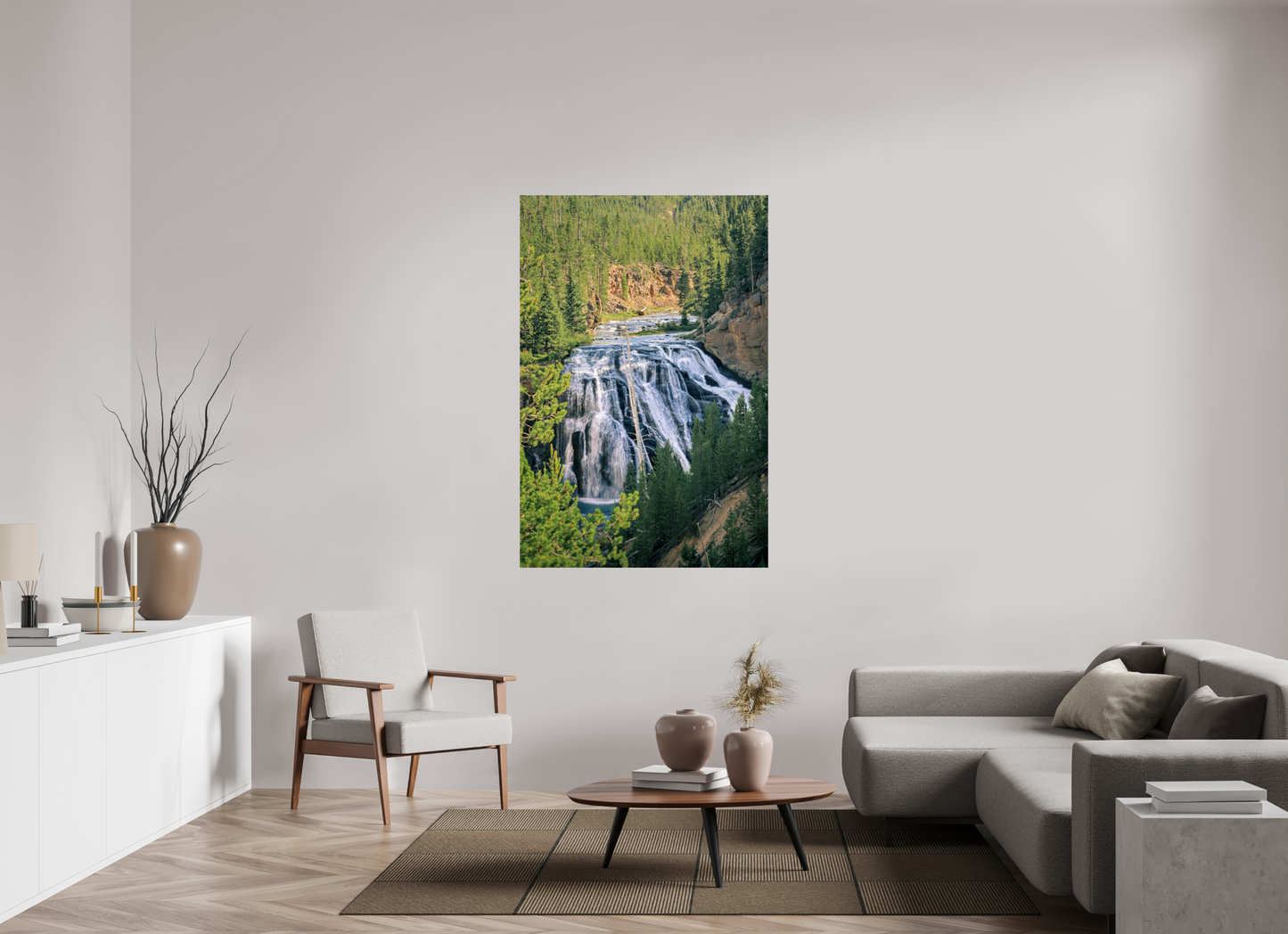 40 x 60″, Photo Print Gibbon Falls | Yellowstone National Park Fine Art Print