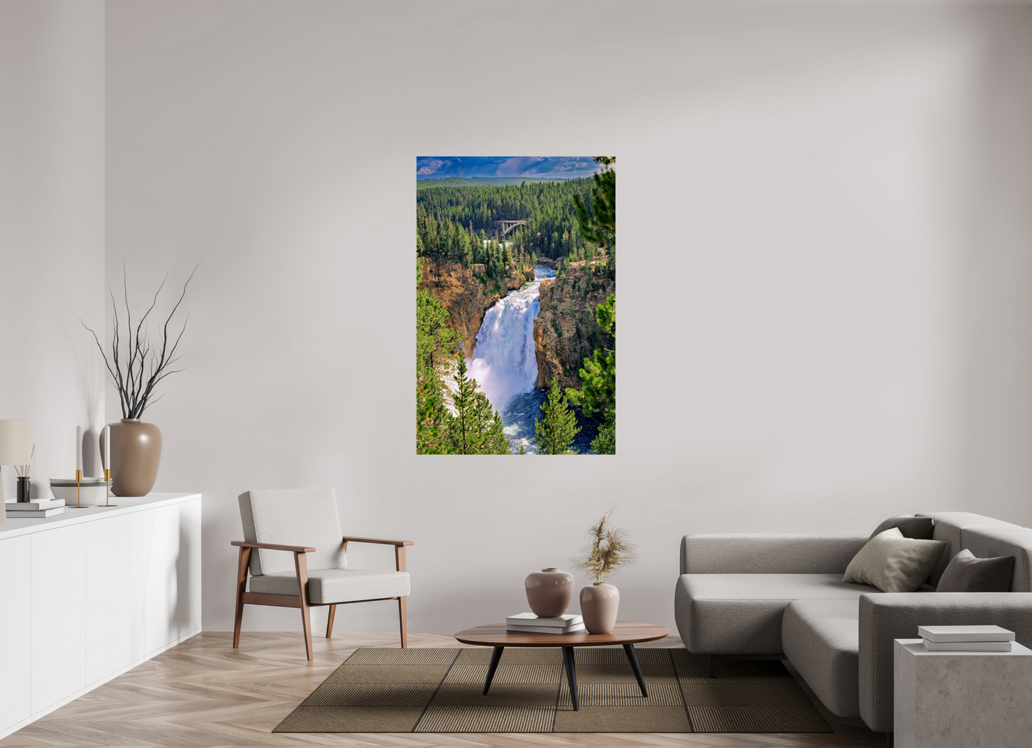 40 x 60″, Photo Print Upper Falls of Yellowstone River | Yellowstone National Park Fine Art Print