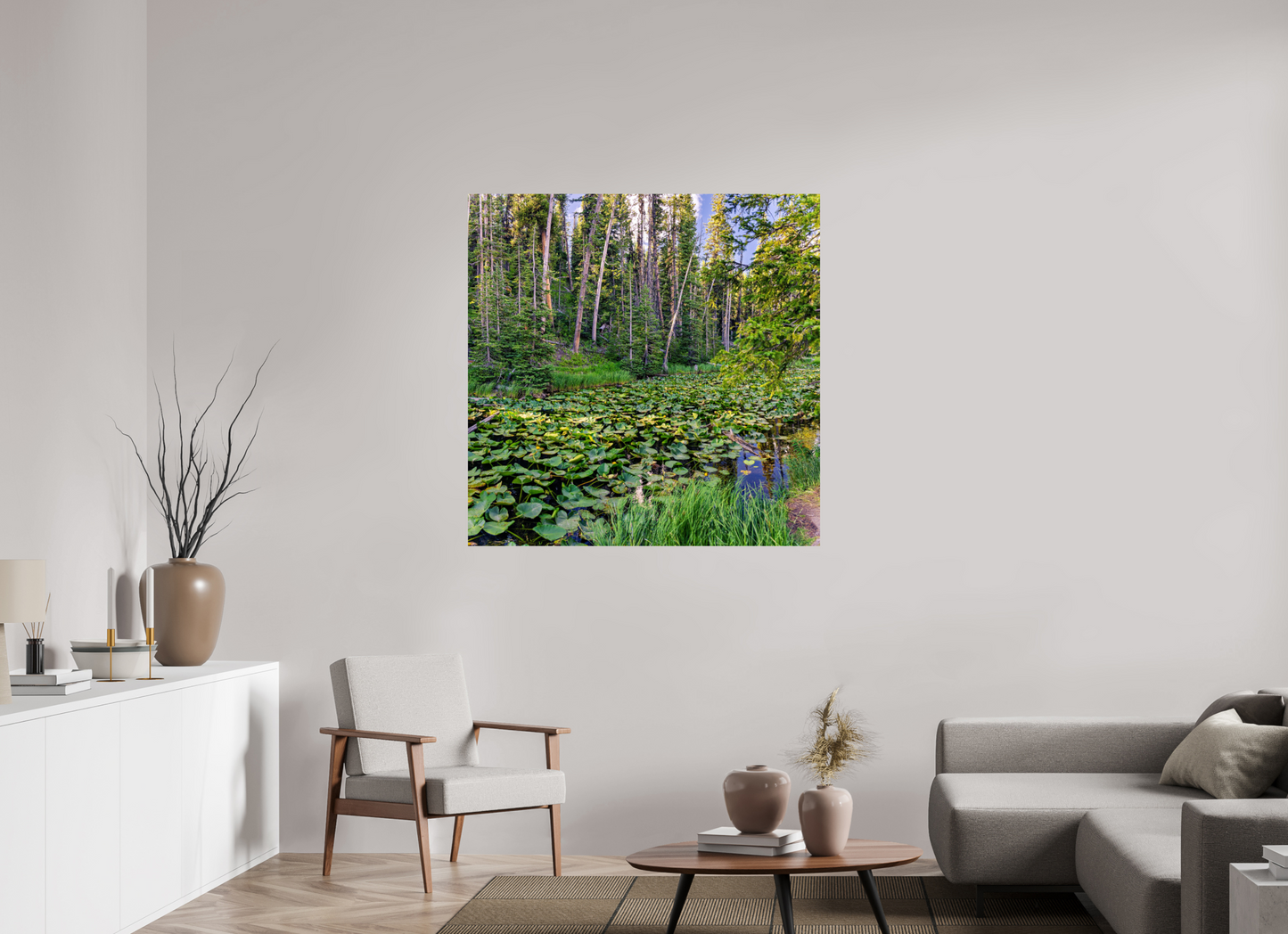 45 x 45″, Photo Print Continental Divide Serenity | Yellowstone National Park Fine Art Print