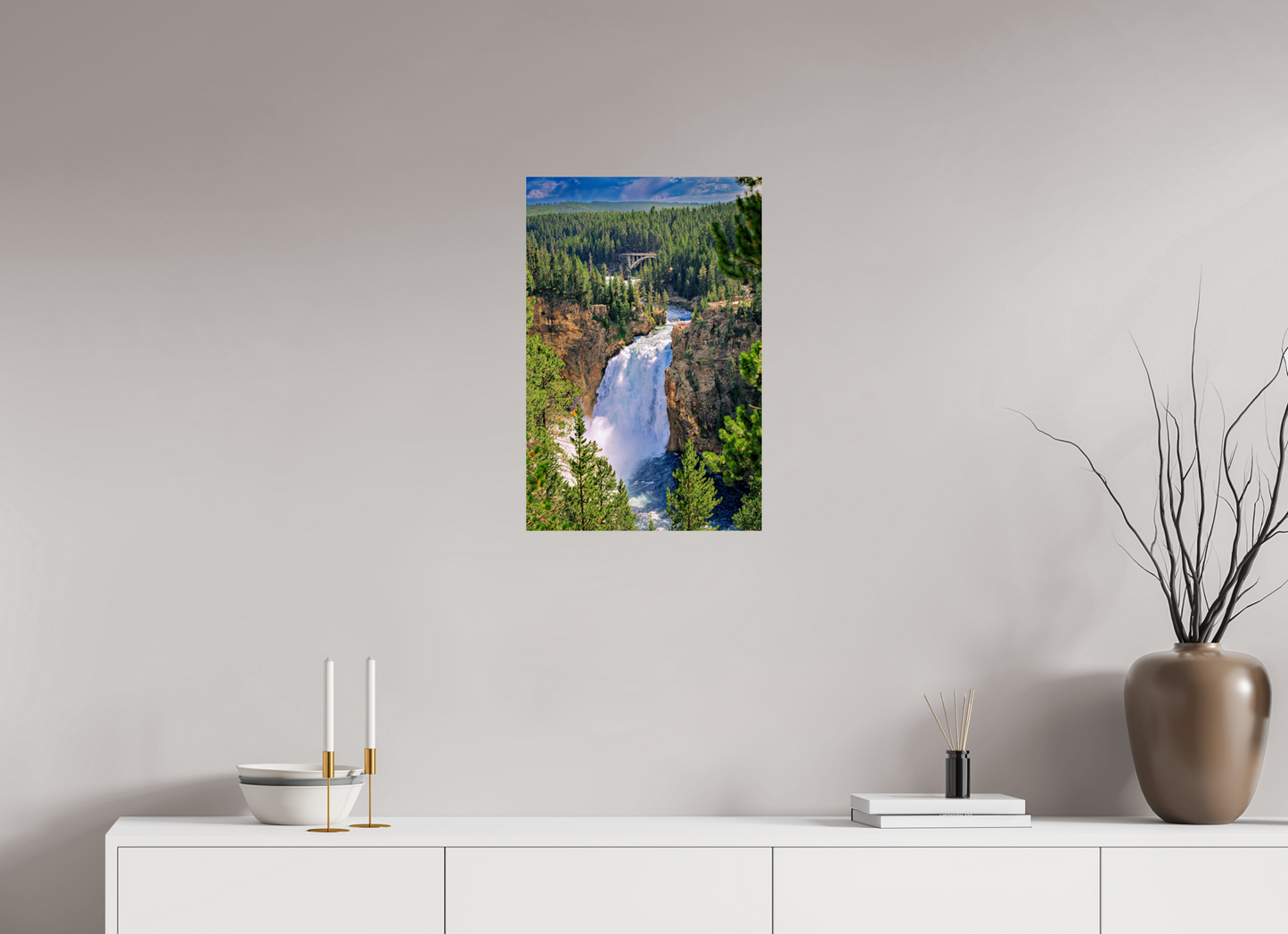 16 x 24″, Photo Print Upper Falls of Yellowstone River | Yellowstone National Park Fine Art Print