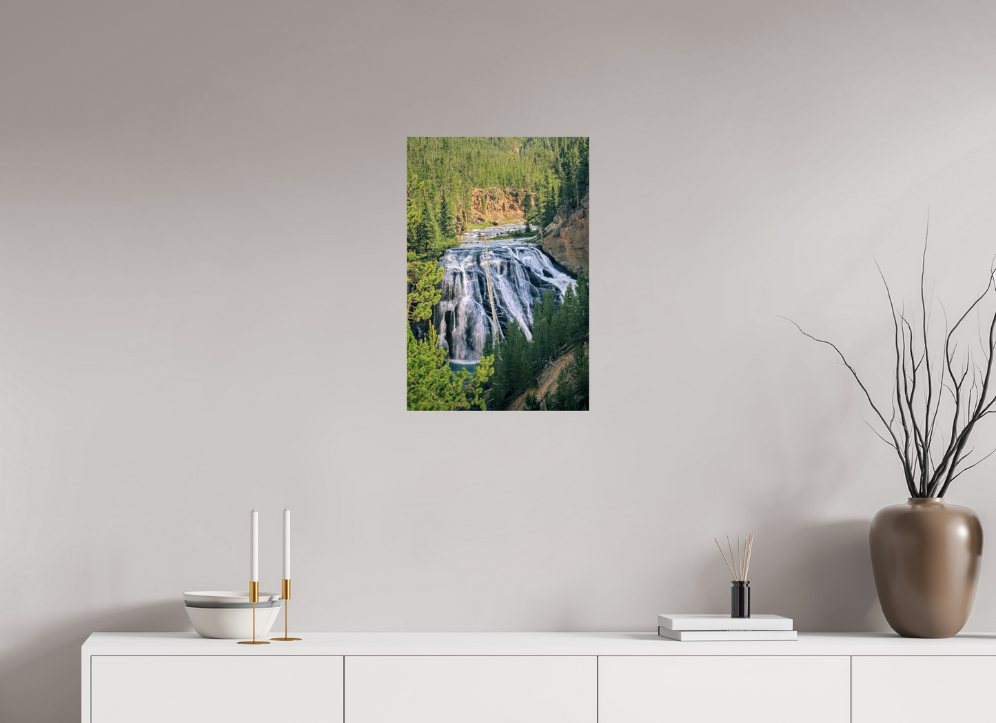 16 x 24″, Photo Print Gibbon Falls | Yellowstone National Park Fine Art Print