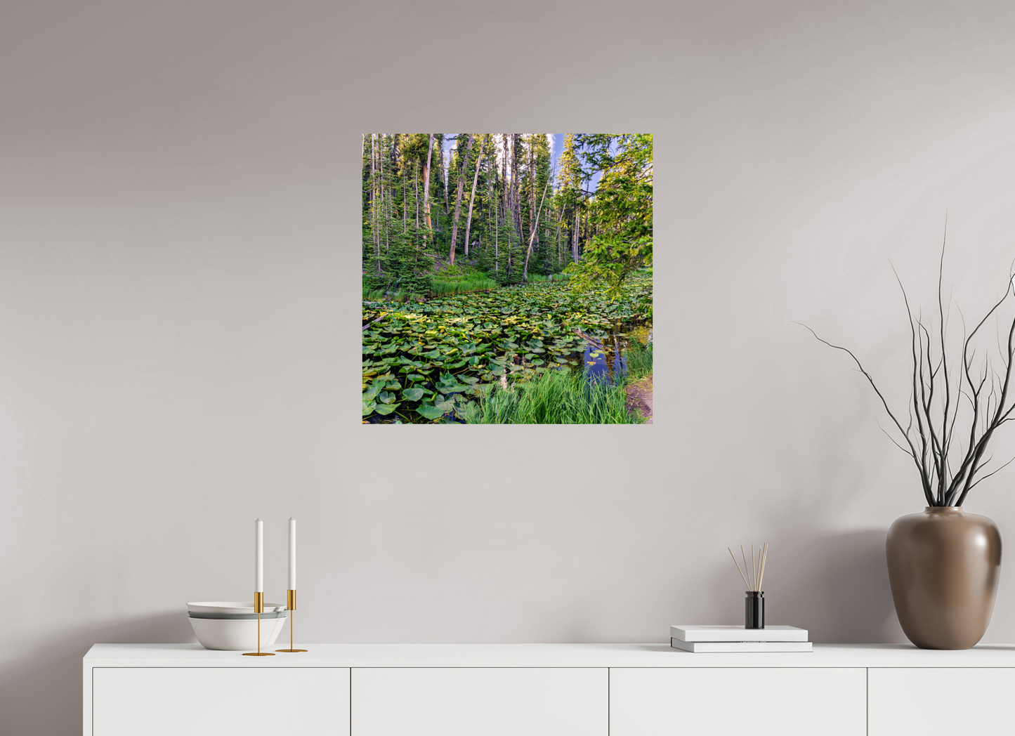 25 x 25″, Photo Print Continental Divide Serenity | Yellowstone National Park Fine Art Print