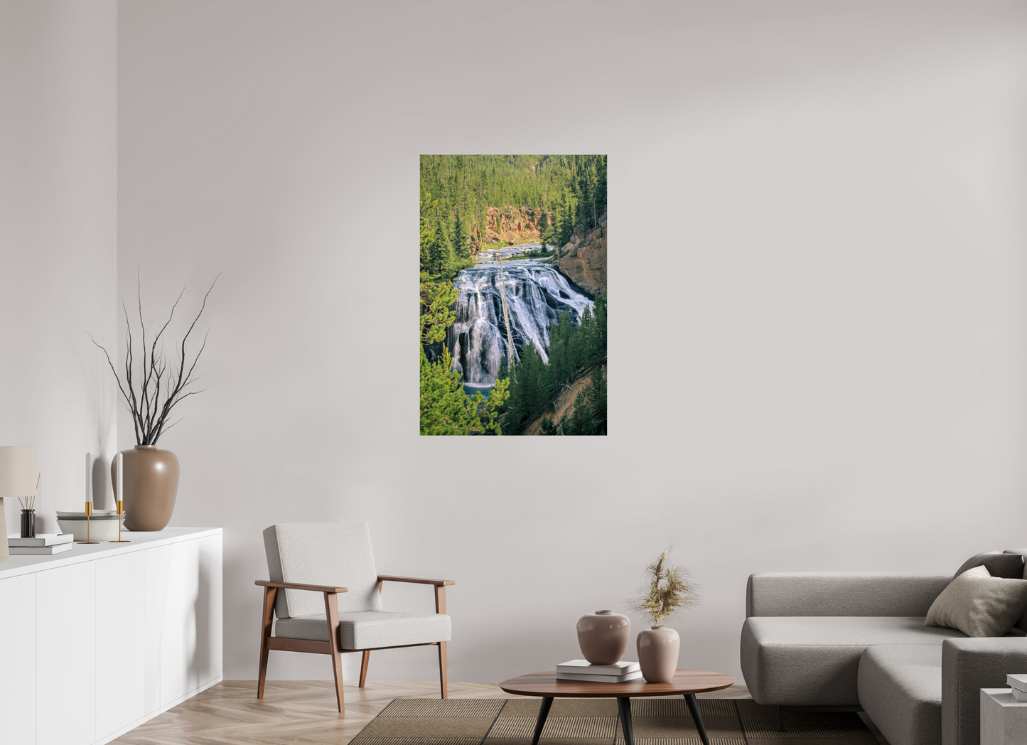30 x 45″, Photo Print Gibbon Falls | Yellowstone National Park Fine Art Print