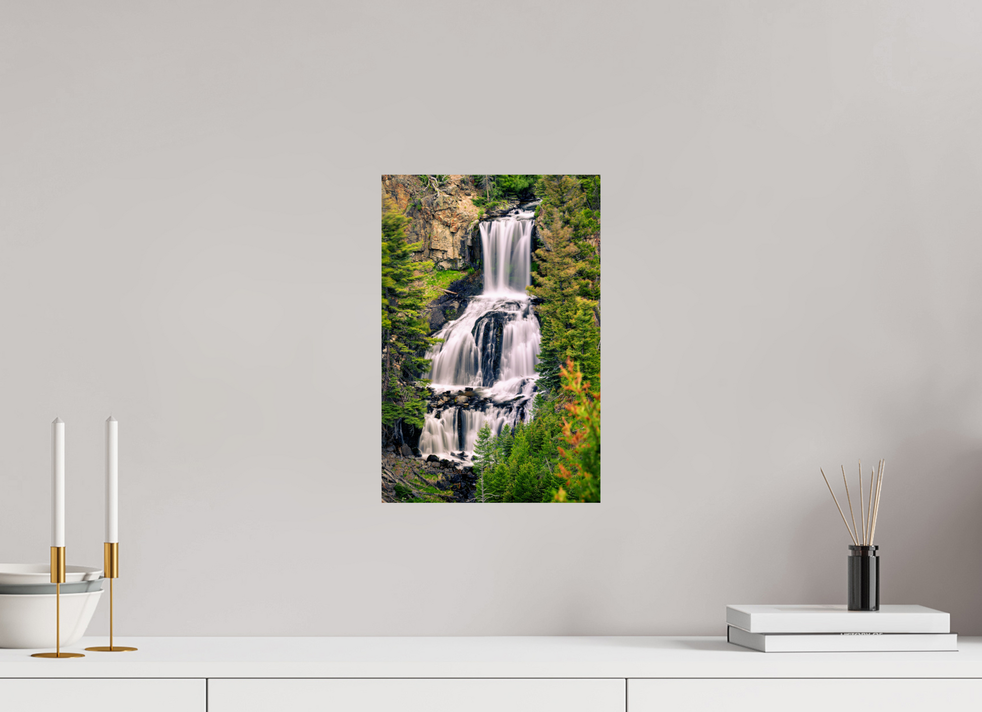 10 x 15″, Photo Print Undine Falls Cascade - Yellowstone National Park Fine Art Print