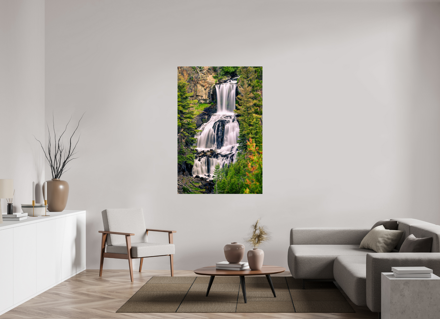 Undine Falls Cascade - Yellowstone National Park Fine Art Print