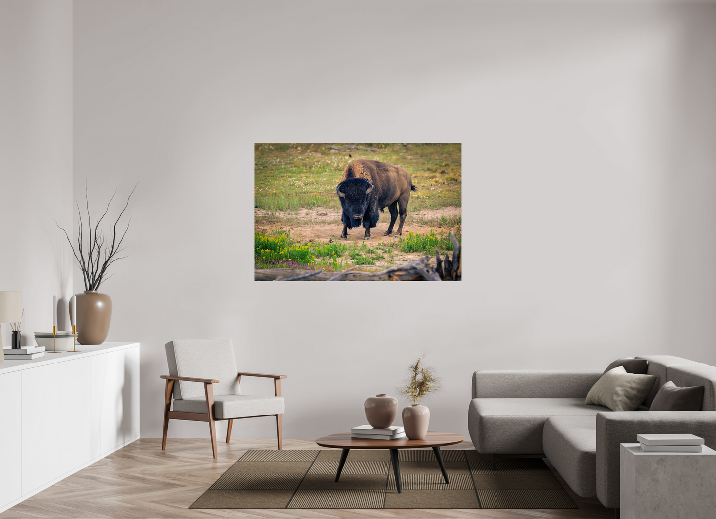 60 x 40″, Photo Print Bison | Yellowstone National Park Fine Art Print