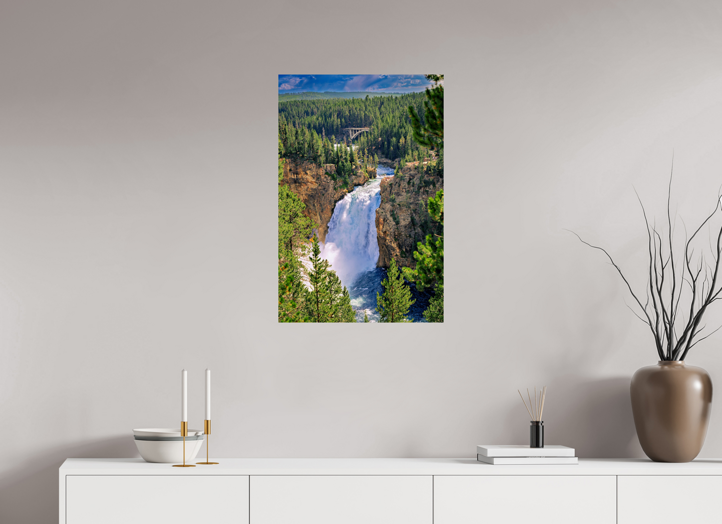 20 x 30″, Photo Print Upper Falls of Yellowstone River | Yellowstone National Park Fine Art Print