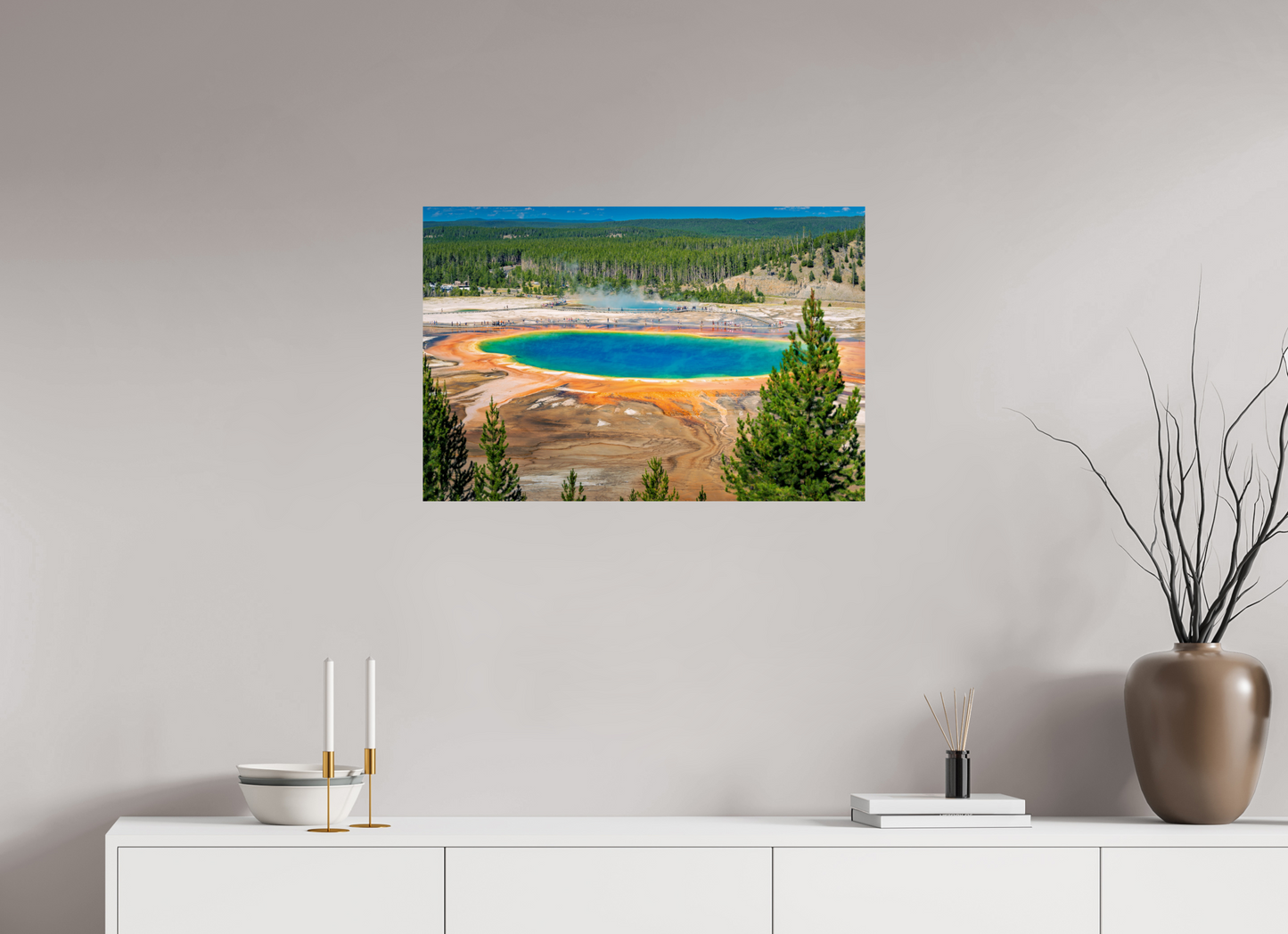 30 x 20″, Photo Print Grand Prismatic Spring | Yellowstone National Park Fine Art Print
