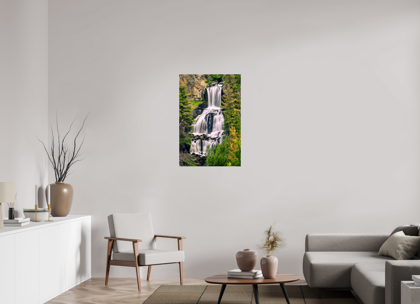 Undine Falls Cascade - Yellowstone National Park Fine Art Print