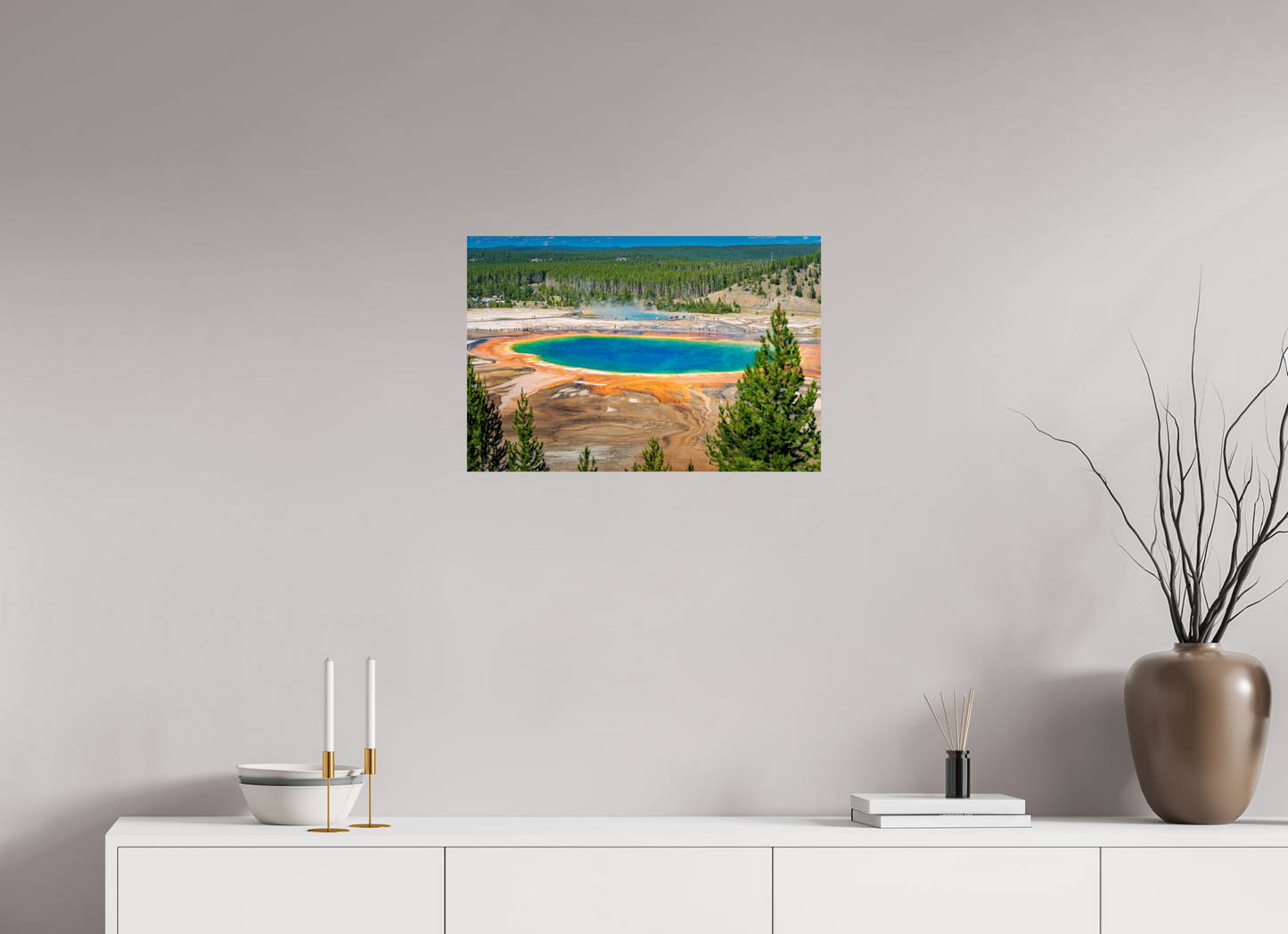 24 x 16″, Photo Print Grand Prismatic Spring | Yellowstone National Park Fine Art Print