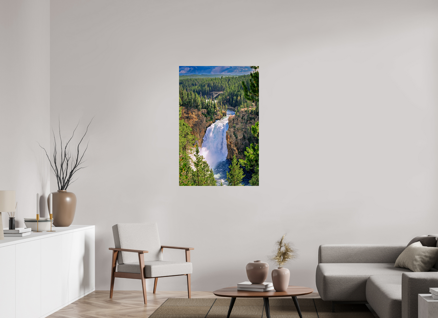 30 x 45″, Photo Print Upper Falls of Yellowstone River | Yellowstone National Park Fine Art Print
