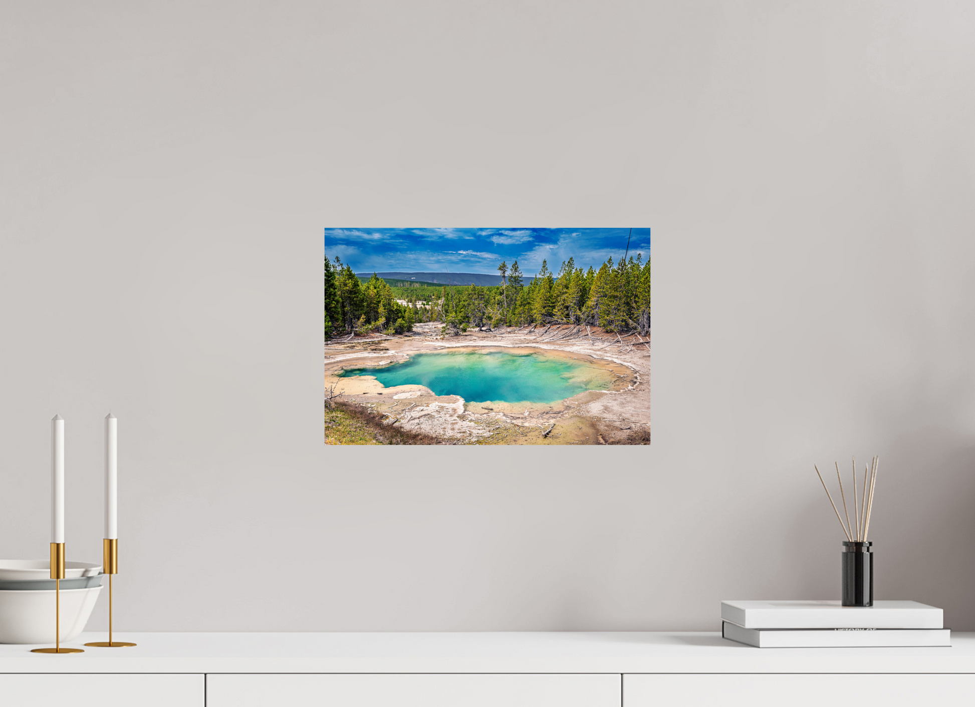 15 x 10″, Photo Print Emerald Spring | Yellowstone National Park Fine Art Print