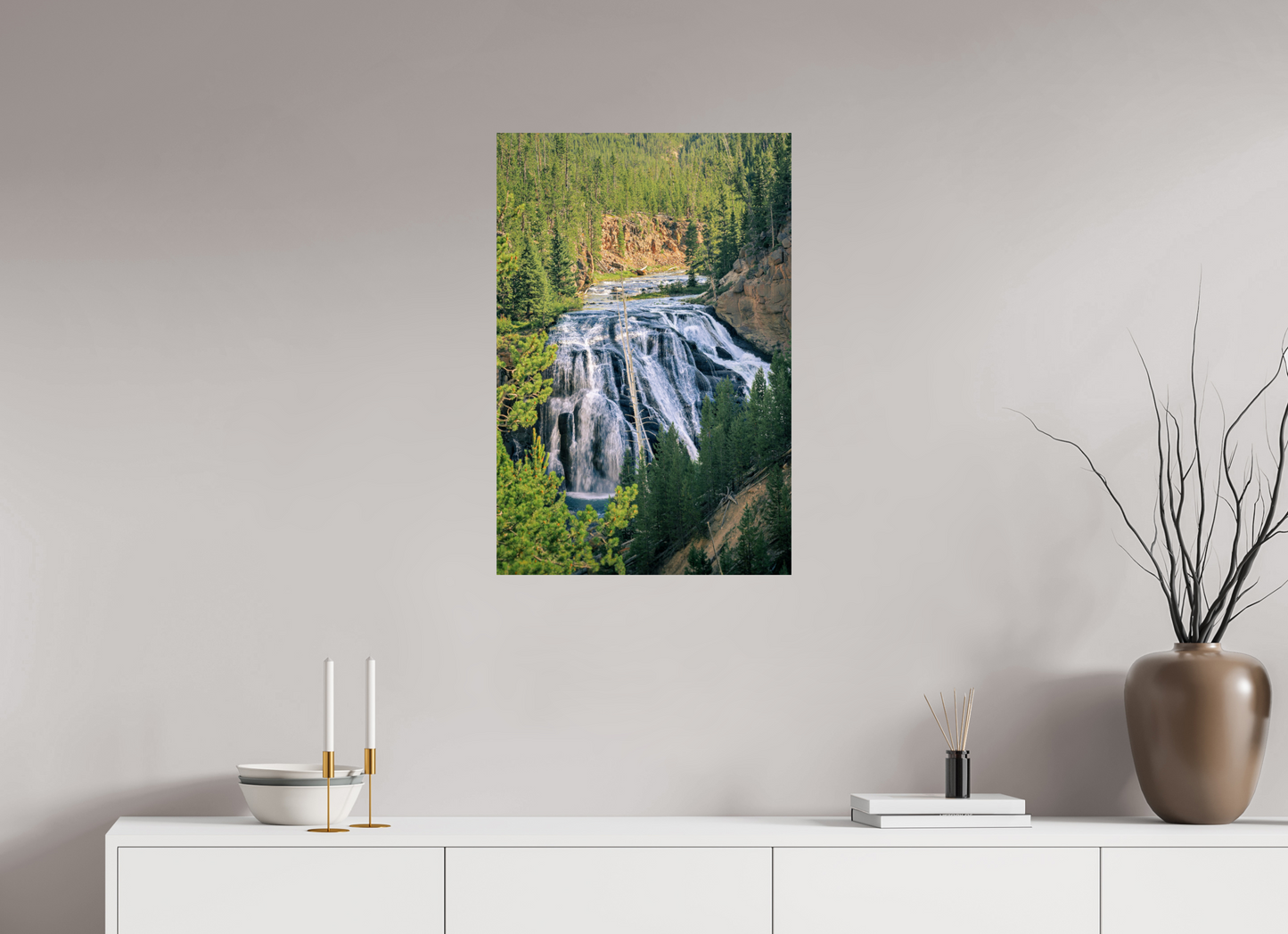 20 x 30″, Photo Print Gibbon Falls | Yellowstone National Park Fine Art Print