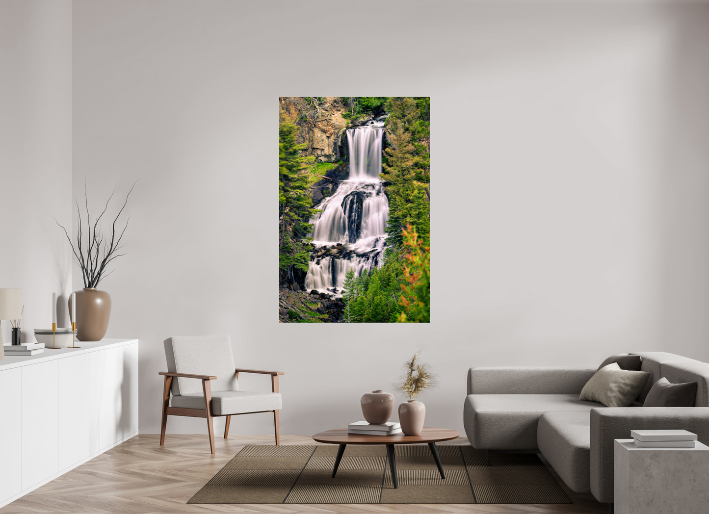 Undine Falls Cascade - Yellowstone National Park Fine Art Print