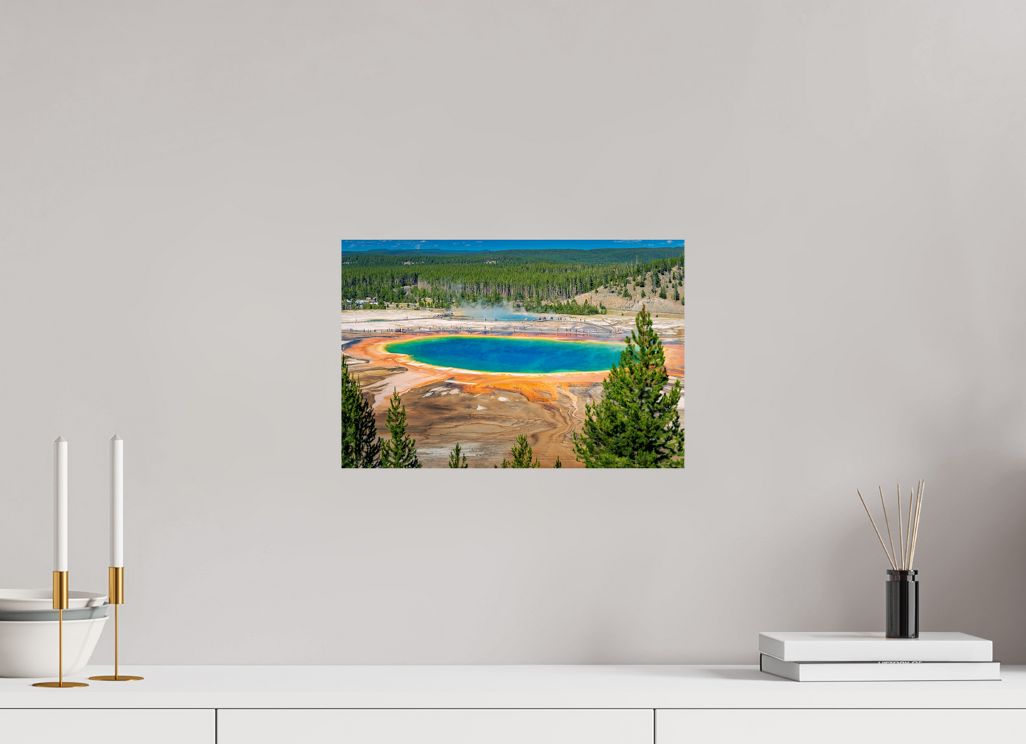 15 x 10″, Photo Print Grand Prismatic Spring | Yellowstone National Park Fine Art Print